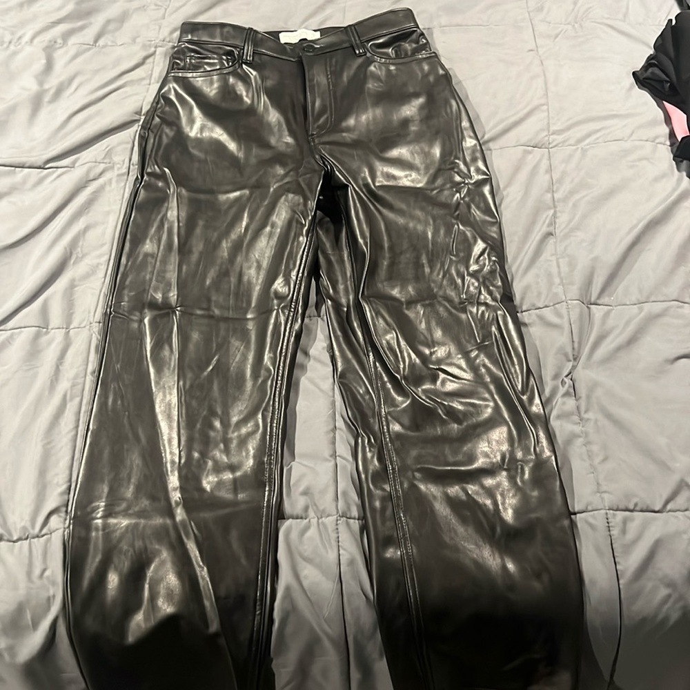 Abercrombie faux leather pants